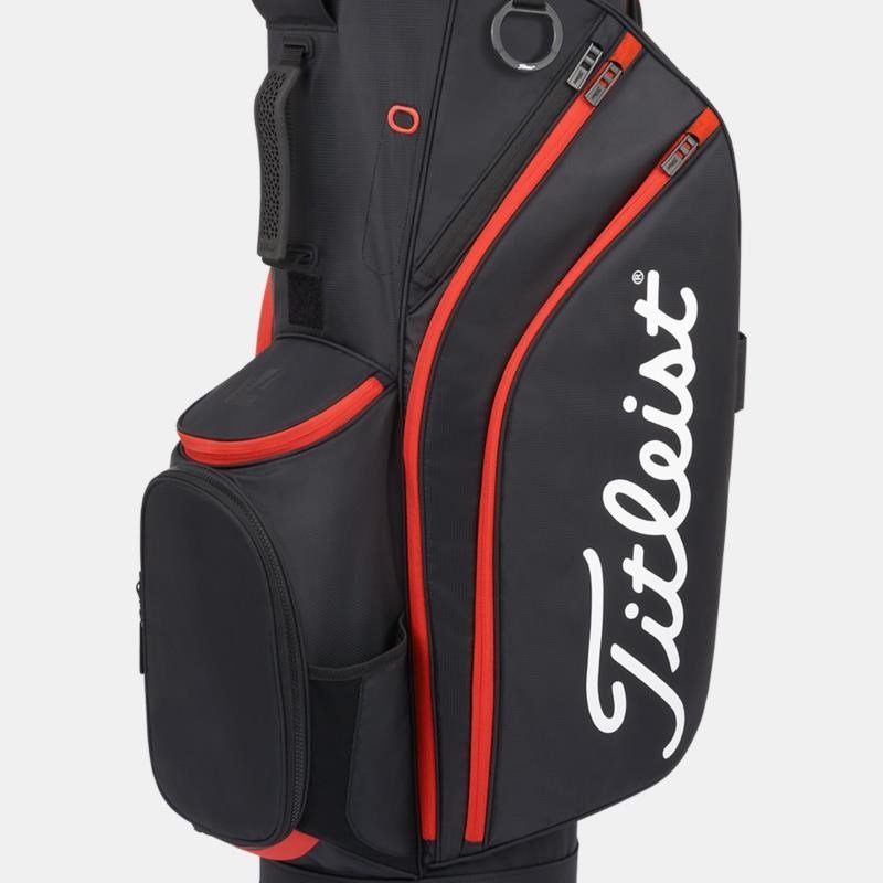 Titleist Cart 14 cart bag, negro/negro/rojo