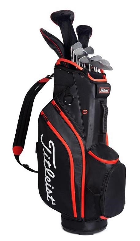 Titleist Cart 14 cart bag, negro/negro/rojo