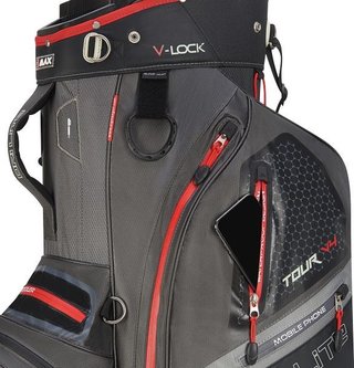 Big Max Dri Lite V-4 Organizer bolsa de carro, carbón/negro/rojo