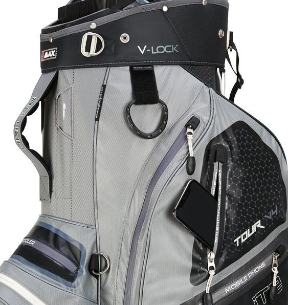 Big Max Dri Lite V-4 Organizer cart bag, gris/negro