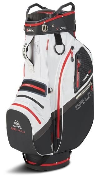 Big Max Dri Lite V-4 Organizer cart bag, negro/blanco/rojo