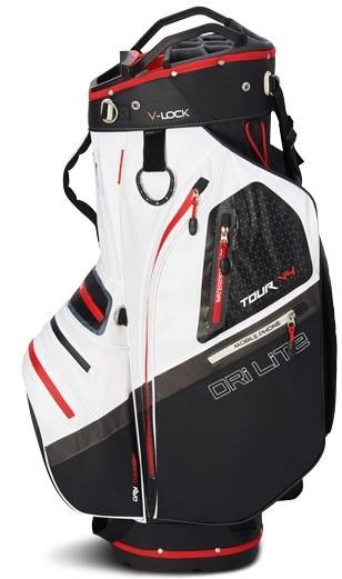 Big Max Dri Lite V-4 Organizer cart bag, negro/blanco/rojo