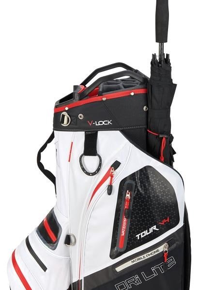 Big Max Dri Lite V-4 Organizer cart bag, negro/blanco/rojo