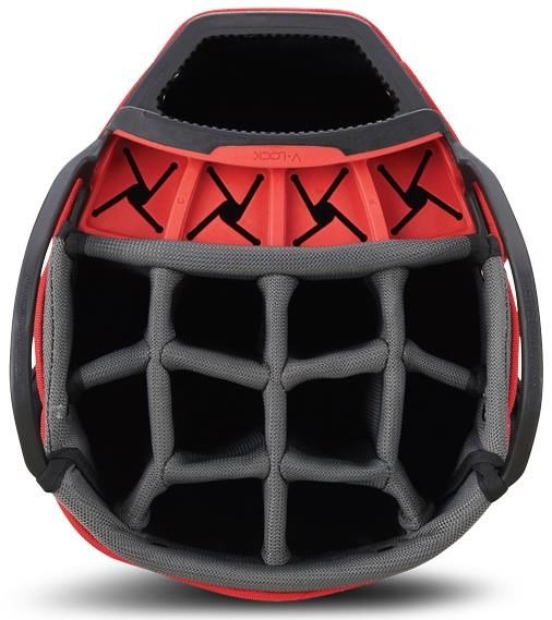 Big Max Dri Lite V-4 Organizer cart bag, negro/blanco/rojo