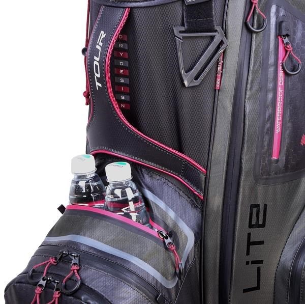 Big Max Dri Lite Tour cart bag, negro/carbón/merlot