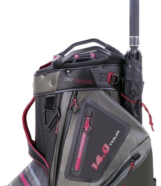 Big Max Dri Lite Tour cart bag, negro/carbón/merlot