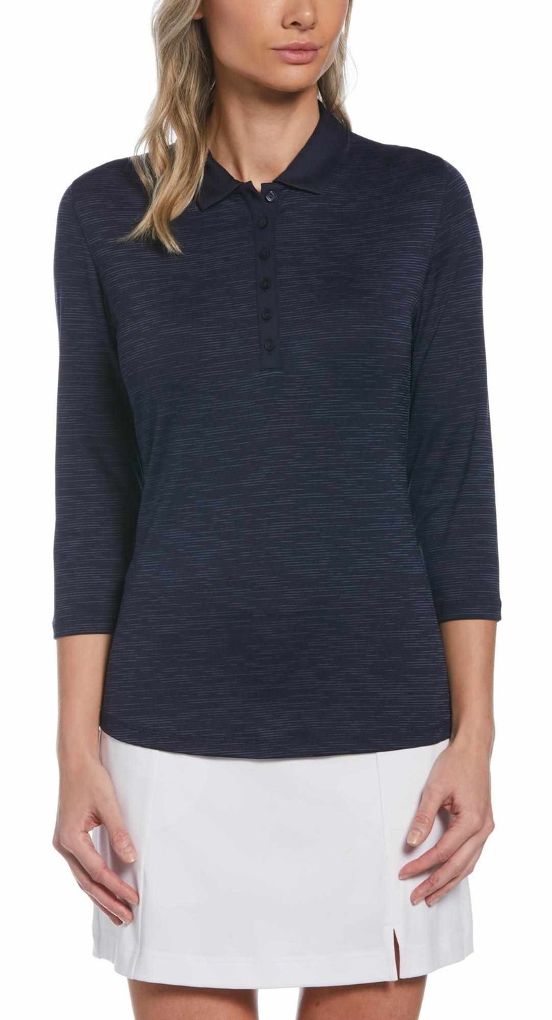Callaway 3/4-Sleeve Swing Tech polo de mujer, peacoat