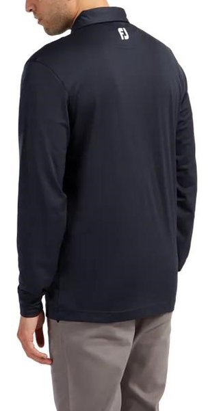 FootJoy Long Sleeve Thermocool Self Athletic Fit polo de hombre, azul marino