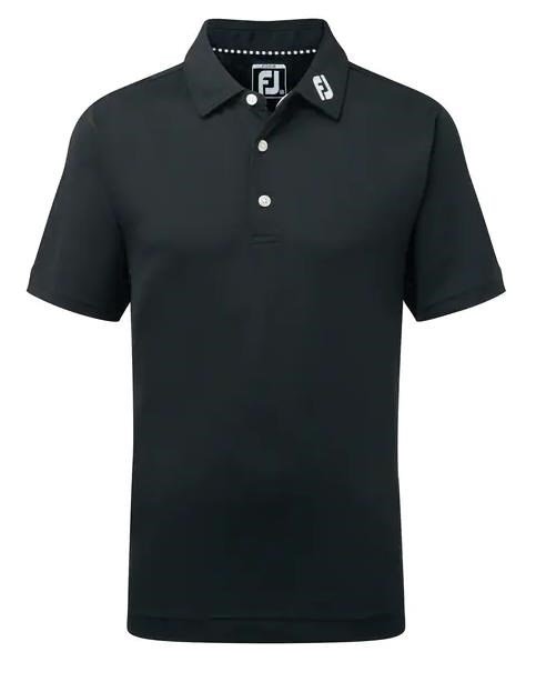 FootJoy Stretch Pique Solid polo de junior, negro
