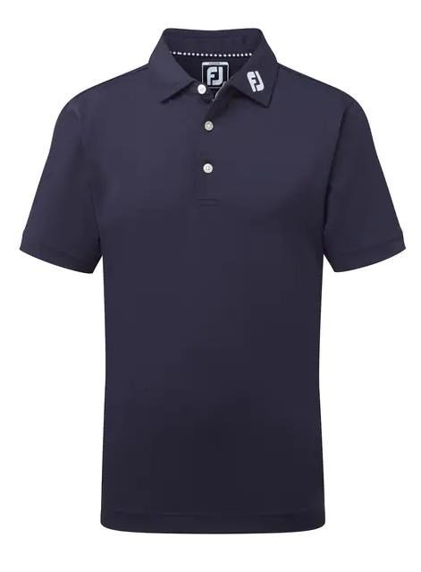 FootJoy Stretch Pique Solid polo de junior, azul marino
