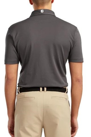 FootJoy Stretch Pique Solid polo de hombre, charcoal