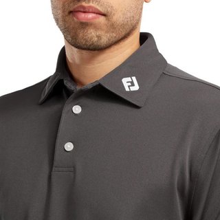 FootJoy Stretch Pique Solid polo de hombre, charcoal