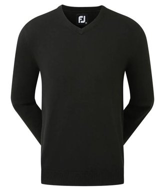 FootJoy Wool Blend V-Neck suéter de hombre, negro