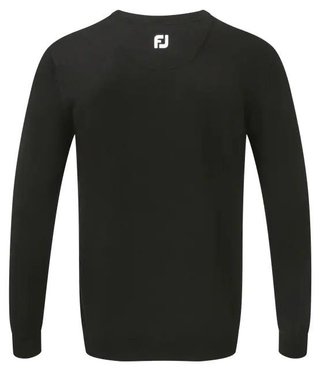 FootJoy Wool Blend V-Neck suéter de hombre, negro