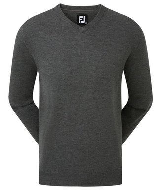 FootJoy Wool Blend V-Neck suéter de hombre, gris oscuro