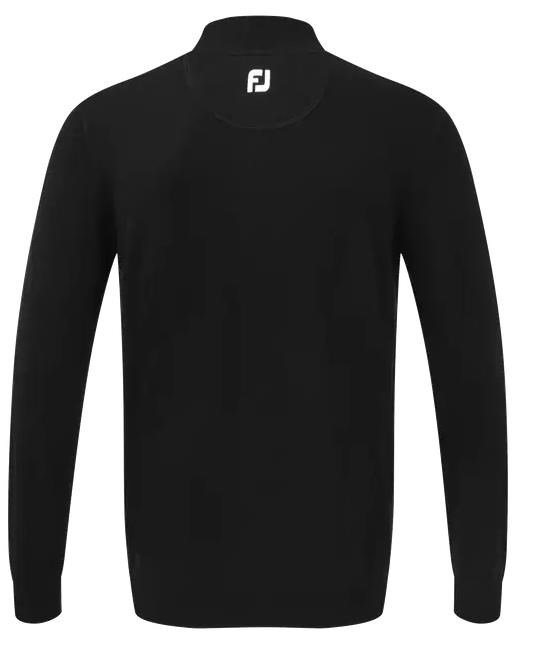 FootJoy Wool Blend 1/2 Zip sudadera de hombre, negro