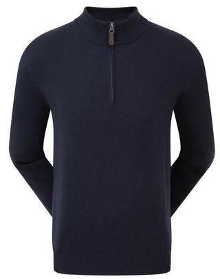 FootJoy Wool Blend 1/2 Zip sudadera de hombre, navy