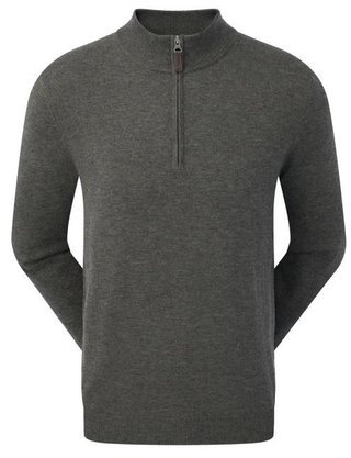 FootJoy Wool Blend 1/2 Zip pullover de hombre, gris