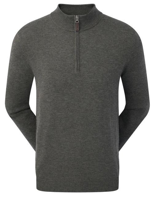 FootJoy Wool Blend 1/2 Zip pullover de hombre, gris