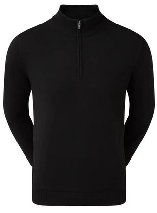 FootJoy Wool Blend 1/2 Zip Lined sudadera de hombre, negro