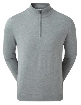 FootJoy Wool Blend 1/2 Zip Lined sudadera de hombre, heather grey