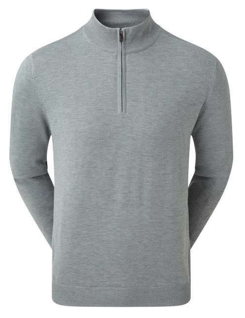 FootJoy Wool Blend 1/2 Zip Lined sudadera de hombre, heather grey