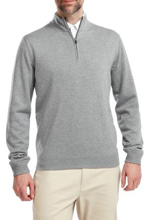 FootJoy Wool Blend 1/2 Zip Lined sudadera de hombre, heather grey