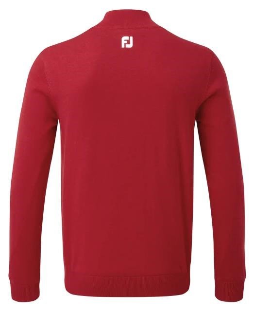 FootJoy Wool Blend 1/2 Zip Lined pullover de hombre, rojo