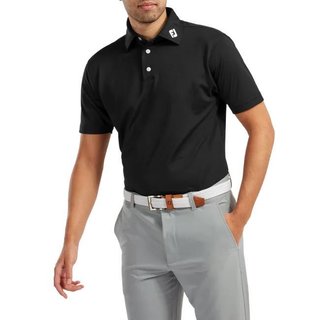 FootJoy Stretch Pique Solid polo de hombre, negro