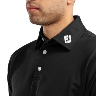 FootJoy Stretch Pique Solid polo de hombre, negro