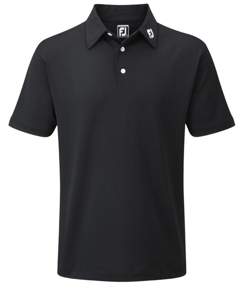 FootJoy Stretch Pique Solid polo de hombre, negro