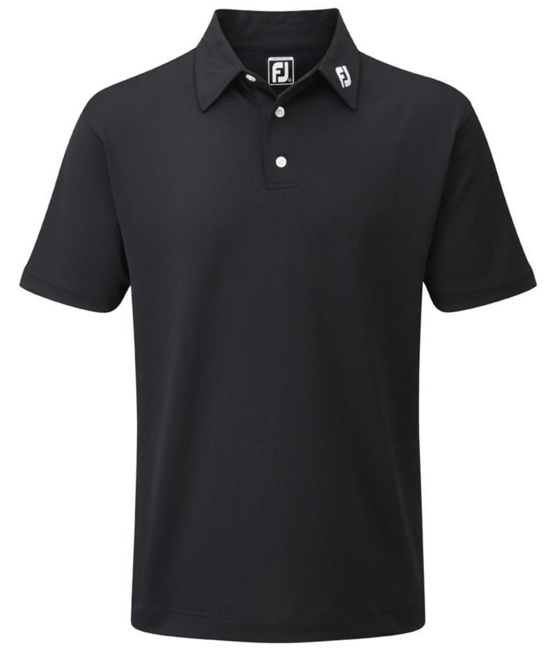 FootJoy Stretch Pique Solid polo de hombre, negro