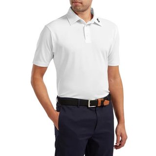 FootJoy Stretch Pique Solid polo de hombre, blanco