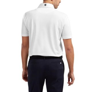 FootJoy Stretch Pique Solid polo de hombre, blanco