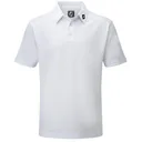 FootJoy Stretch Pique Solid polo de hombre, blanco