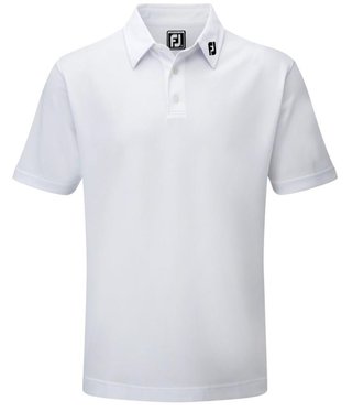 FootJoy Stretch Pique Solid polo de hombre, blanco