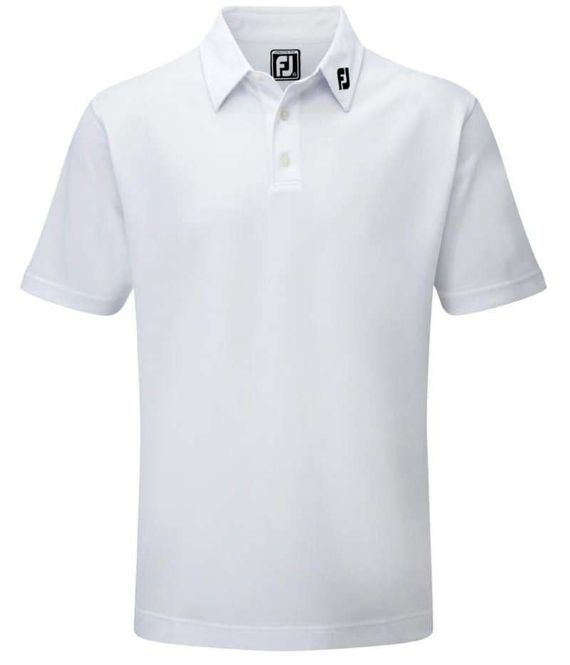 FootJoy Stretch Pique Solid polo de hombre, blanco