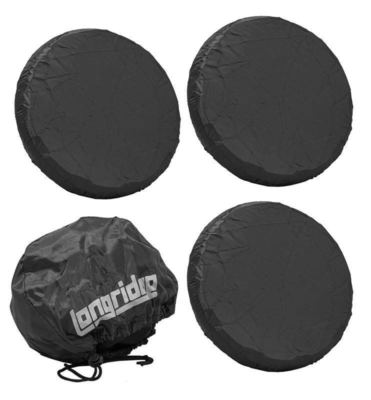 Longridge Universal 2-3-4 fundas para ruedas de carrito, negro