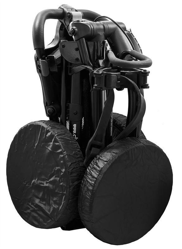 Longridge Universal 2-3-4 fundas para ruedas de carrito, negro