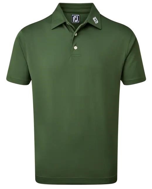 FootJoy Stretch Pique Solid polo de hombre, verde oliva