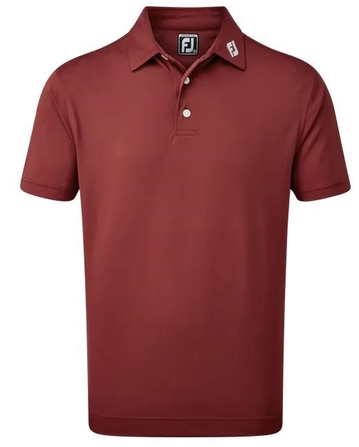 FootJoy Stretch Pique Solid polo de hombre, granate