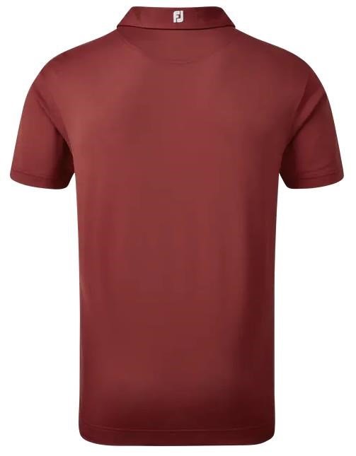 FootJoy Stretch Pique Solid polo de hombre, granate