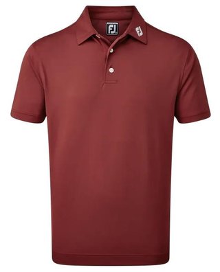 FootJoy Stretch Pique Solid polo de hombre, granate