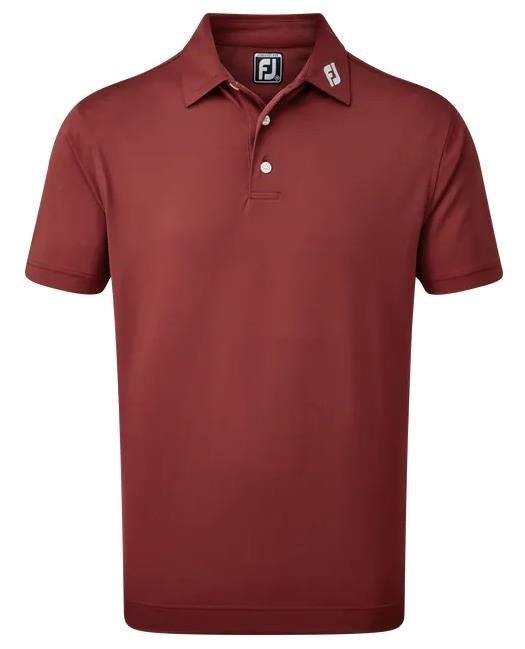 FootJoy Stretch Pique Solid polo de hombre, granate