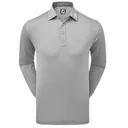FootJoy Long Sleeve Thermocool Self Athletic Fit polo de hombre, gris
