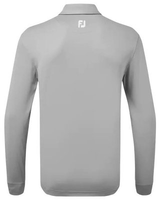 FootJoy Long Sleeve Thermocool Self Athletic Fit polo de hombre, gris