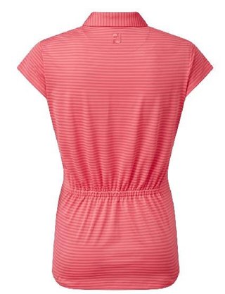 FootJoy Tonal Stripe Lisle polo de mujer, coral