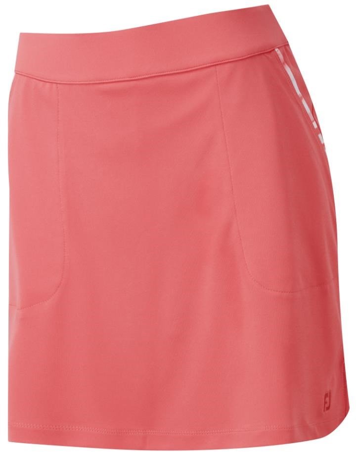 FootJoy Interlock Watercolour Trim falda pantalón de golf, coral brillante