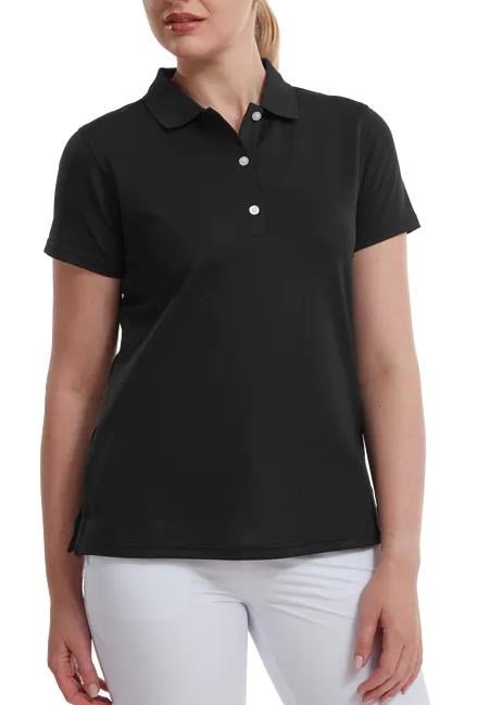 FootJoy Stretch Pique Solid polo de mujer, negro