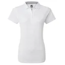 FootJoy Stretch Pique Solid polo de mujer, blanco